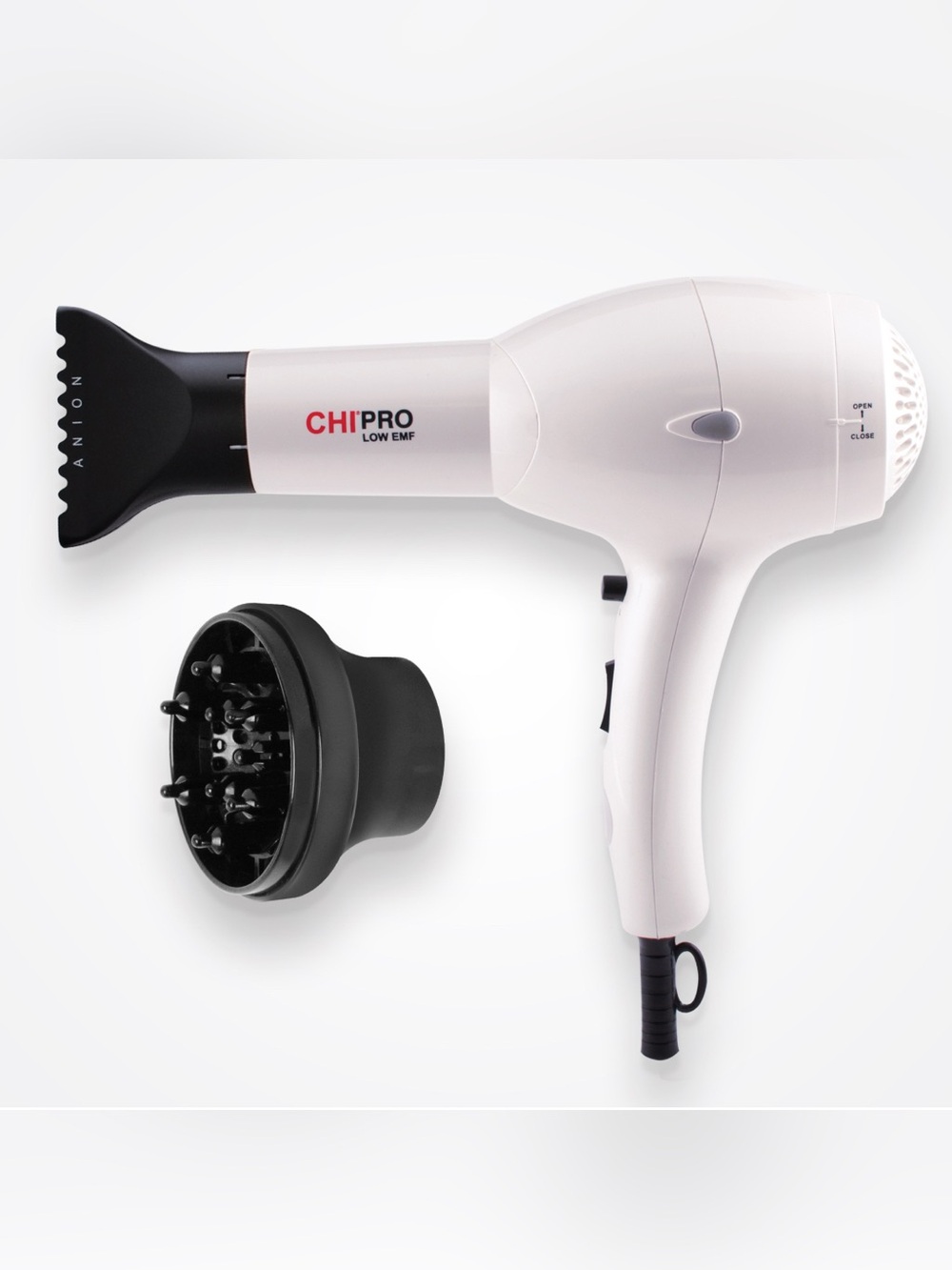 Chi Pro Low EMF Professional Hair Dryer Pearl White Model GF8157 Used 2 Times